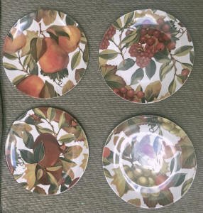 vintage fruit wall plates